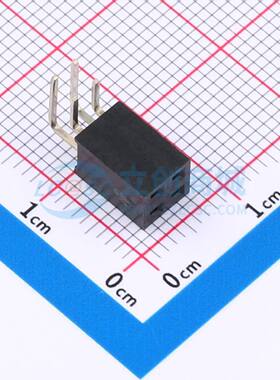 排母 FH2.54-06-02PWS 弯插,P=2.54mm 2x2P 方孔 电子元器件配单