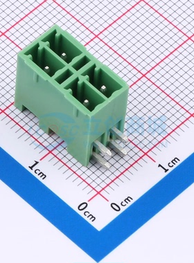 插拔式接线端子DB2ERHB-3.5-2*2P-GN 弯插3.5mm 2x2P 板端/插座-