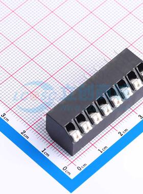 弹簧式接线端子JL212S-50008B01 插件,P=5mm 1x8P 直插 黑色