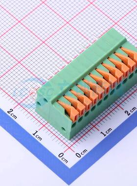 弹簧式接线端子JL141V-25411GA1 插件,P=2.54mm 1x11P 直插 绿色