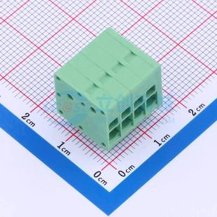 P=3.5mm 弹簧式 弯插 35004G01 1x4P绿色 接线端子JL271R