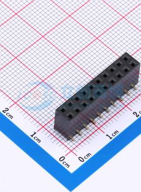 排母 HX PM-2.54-02-10-S-H8.5 SMD,P=2.54mm 2x10P 方孔 电子元