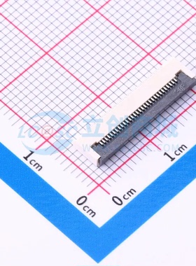 连接器HX0.5-30P XJH2.0 043 SMD,P=0.5mm,卧贴 30P 翻盖式 下接