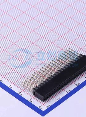 排母 2.54-2*20P母长PC104 插件,P=2.54mm 2x20P 方孔 电子元器件