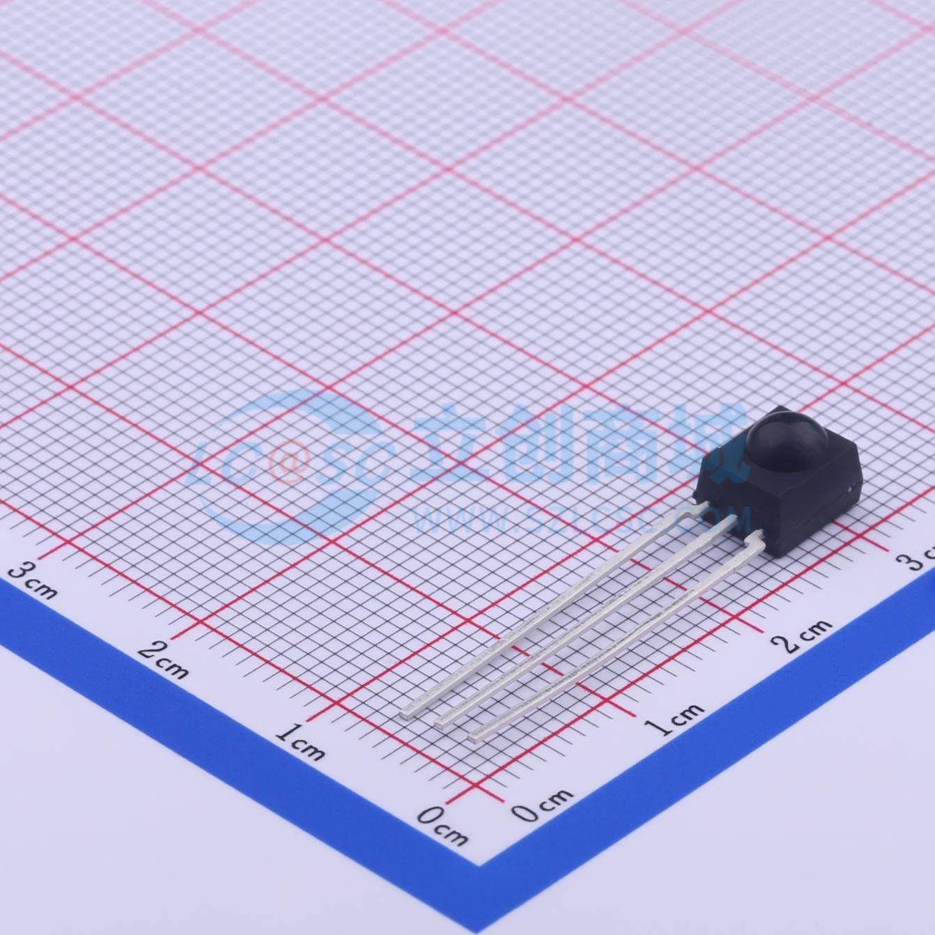 红外遥控接收头(IRM) TSOP34838 SIP-3-2.54mm 45m 电子元器件