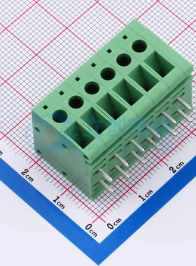 螺钉式接线端子DB105R-5.0-6P-GN-S 弯插,P=5mm 1x6P绿色