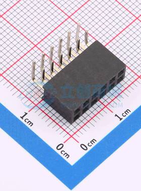 排母 B254W11-0B12P51-H85C32 弯插,P=2.54mm 2x6P 方孔 电子元器