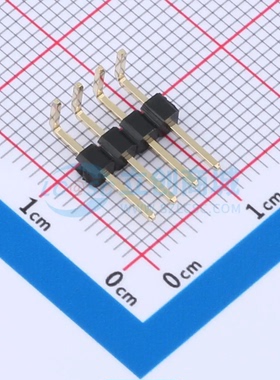 排针 GPHB101-0402A001R1BA 弯插,P=2.54mm 1x4P 方针 原装正品