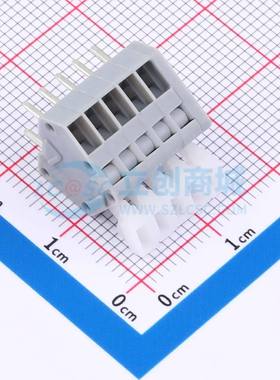 弹簧式接线端子KF240-2.5-5P 插件,P=2.5mm