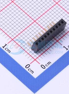 排母 X1311FR-10-C43D24 弯插,P=1.27mm 1x10P 方孔 电子元器件配