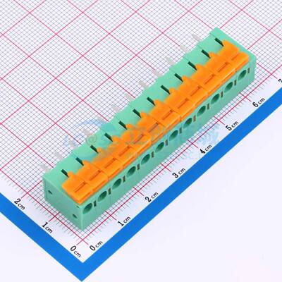 弹簧式接线端子MX142V-5.08-12P-GN01-Cu-A 插件,P=5.08mm 1x12P