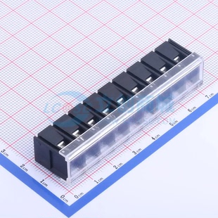7.62 插件7.62mm 带盖板 直针 栅栏式 1x9P 接线端子KF28C