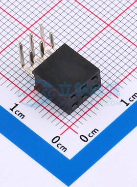 排母 FG-PM2.54-2-03PW-H8.5 弯插,P=2.54mm 2x3P 方孔 电子元器