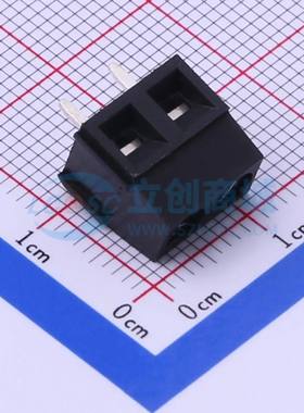 螺钉式接线端子DB127V-5.0-2P-BK-S 插件,P=5mm 1x2P 直插 黑色