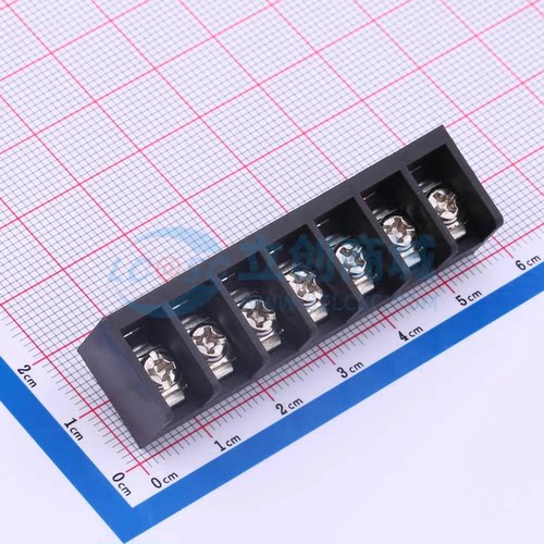 栅栏式接线端子DBT50-7.62-7P-BK-P P=7.62mm 三面 1x7P 边脚
