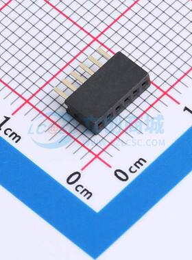 排母 B127N01-0B6P51-H43C24 插件,P=1.27mm 1x6P 方孔 电子元器