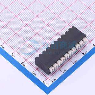 35010BP1 SMD P=3.5mm 弹簧式 卧贴 SMT 1x10P 黑 接线端子JL212R