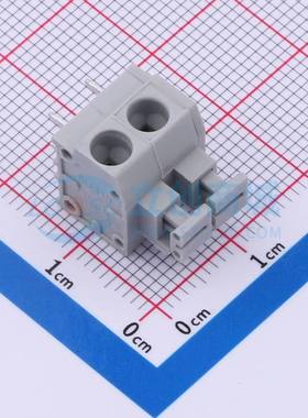 弹簧式接线端子DB260-5.0-2P-GY 插件,P=5mm 1x2P 灰色