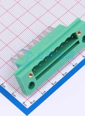 插拔式接线端子MX2CDGM-5.08-08P-GN01-Cu-A P=5.08mm 1x8P 穿墙