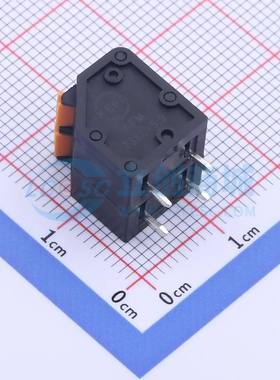 弹簧式接线端子KFM736L-5.0-2P 插件,P=5mm 1x2P 黑色