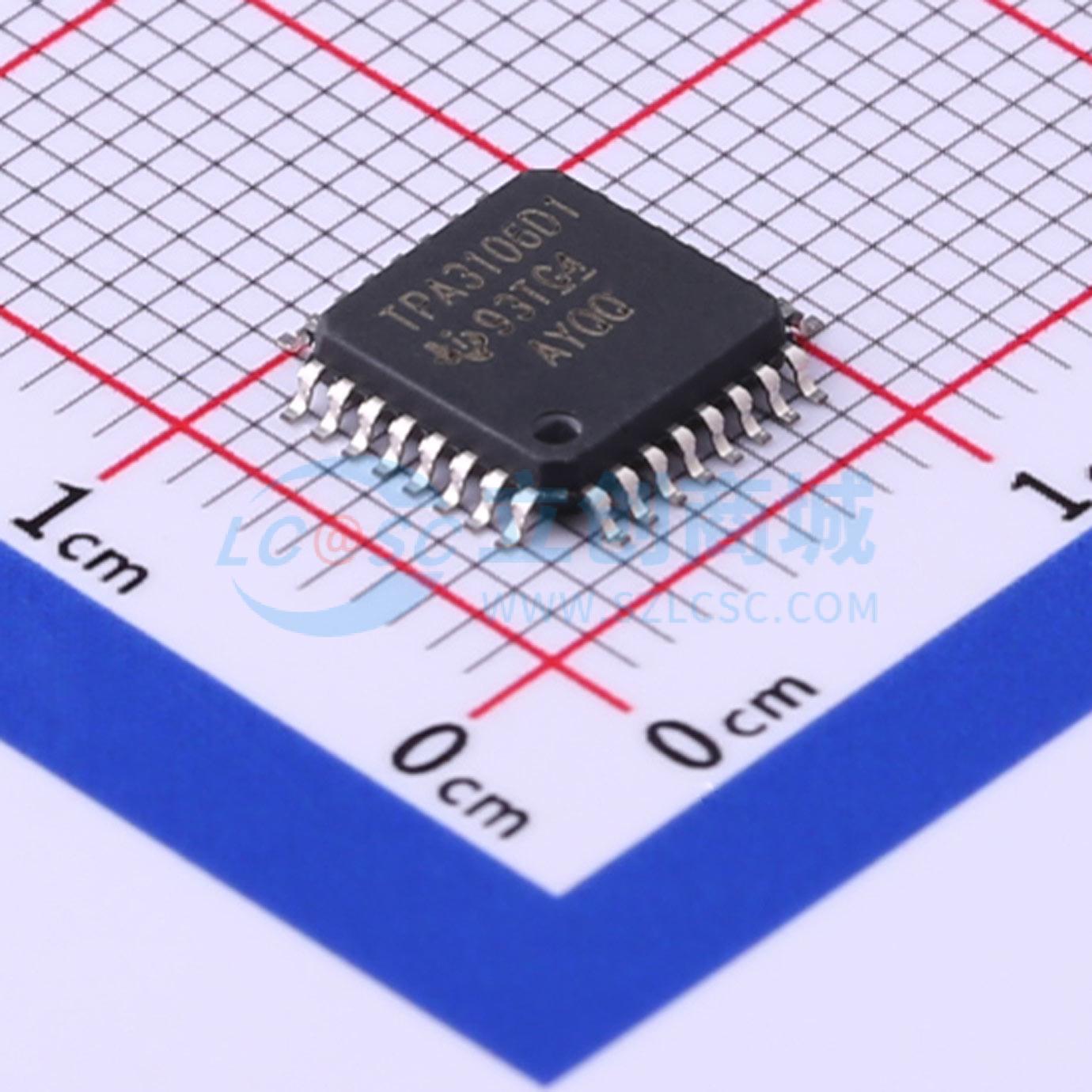 音频功率放大器 TPA3106D1VFPR LQFP-32-EP(7x7) 电子元器件配单