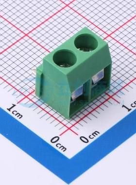 螺钉式接线端子MX126R-5.0-02P-GN01-Cu-S-A 弯插,P=5mm 1x2P绿色