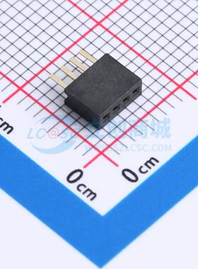 排母 B127N01-0B4P51-H43C24 插件,P=1.27mm 1x4P 方孔 电子元器