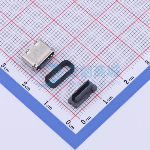 USB连接器 TYPE-C 6PFS LTH6.45 IPX8 SMD USB 3.1 母 立贴 原装