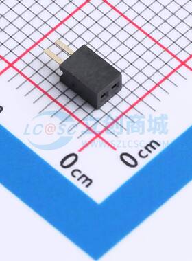 排母 B127N01-0B2P51-H43C24 插件,P=1.27mm 1x2P 方孔 电子元器