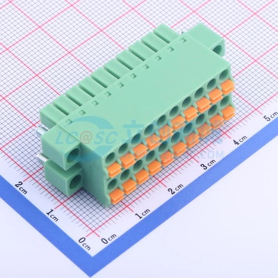 插拔式接线端子KF2EDGKNHM-3.81-2*10P P=3.81mm 插头 螺丝固定