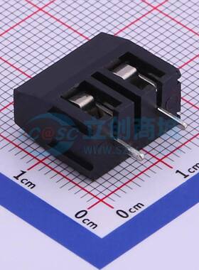 螺钉式接线端子XY705V-7.5-2P 插件,P=7.5mm 1x2P 直插 黑色