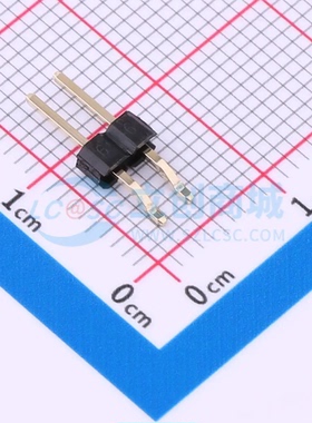 排针 GPHD101-0202A037R1BA SMD,P=2.54mm,卧贴 1x2P 单排 原装正