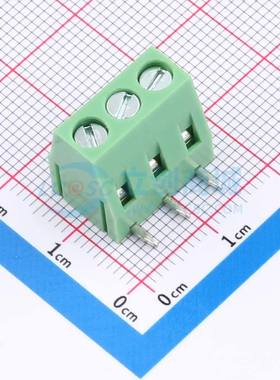 螺钉式接线端子XY128R-A-5.0-3P 弯插,P=5mm 1x3P绿色