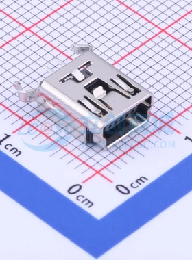 USB连接器 KH-MINI-DIP180W-5P-Cu 插件 USB 2.0 母 直插 原装正