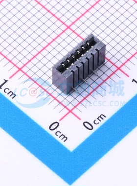 连接器1.0-B-6PB SMD,P=1mm(交错脚) 6P 无锁 双侧触点/上下接