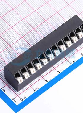 弹簧式接线端子JL212S-50012B01 插件,P=5mm 1x12P 直插 黑色