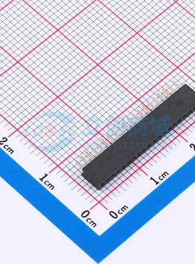 排母 B127N01-0B20P51-H43C24 插件,P=1.27mm 1x20P 方孔 电子元