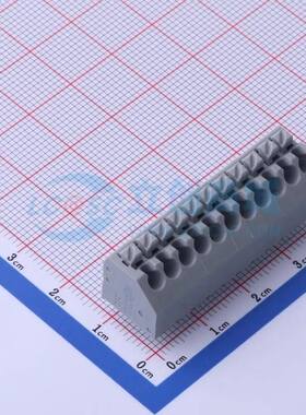 弹簧式接线端子250-211 插件,P=3.5mm(交错脚) 1x11P 灰色