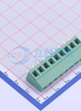 螺钉式接线端子JL128-50009G01 插件,P=5mm 1x9P 直插 绿色