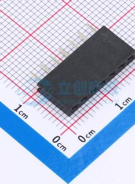 排母 HB-FH2-25417PB2GOB 插件,P=2.54mm 1x7P 方孔 电子元器件配