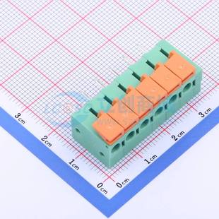 插件 50806GA1 P=5.08mm 1x6P 绿色 弹簧式 直插 接线端子JL142V