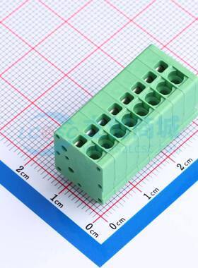 弹簧式接线端子JL271V-35008G01 插件,P=3.5mm 1x8P 直插 绿色