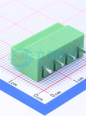 螺钉式接线端子PA001-4P 插件,P=5mm 1x4P 直插 绿色