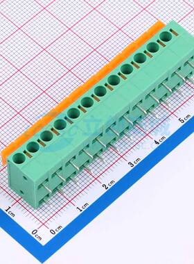 弹簧式接线端子MX142R-5.08-12P-GN01-Cu-A 弯插,P=5.08mm 1x12P