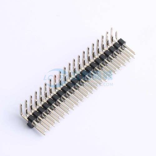 排针 HDGCPH254-PW02-20 弯插,P=2.54mm 2x20P 双排 原装正品