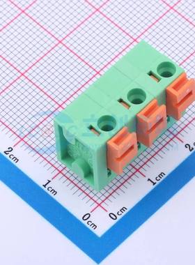 弹簧式接线端子DB142V-7.62-3P-GN 插件,P=7.62mm 1x3P 绿色