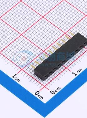 排母 X4611FV-10-C43D28 插件,P=2mm 1x10P 方孔 电子元器件配单