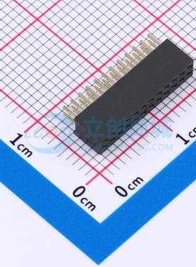 排母 B127M01-0B24P51-H43C24 插件,P=1.27mm 2x12P 方孔 电子元