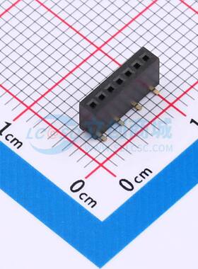 排母 B127UL-WD07P SMD,P=1.27mm(交错脚) 1x7P 方孔 电子元器件