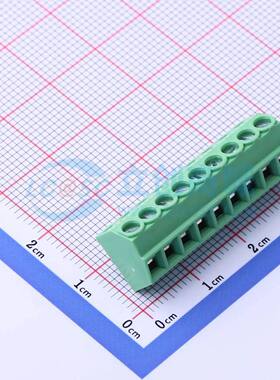 螺钉式接线端子JL102-35009G01 插件,P=3.5mm 1x9P 直插 绿色
